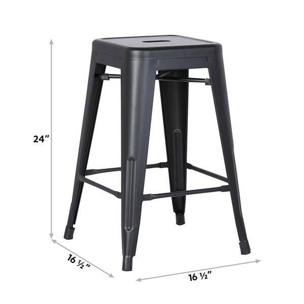 matte black counter height stools