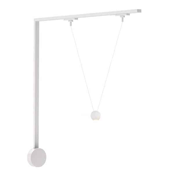 Faria Double 1 Light White dimmable 3000K LED Trilo Track Wall Kit