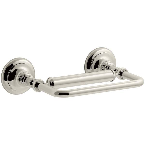 KOHLER Artifacts Pivoting Double Post Toilet Paper Holder in Vibrant Polished Nickel