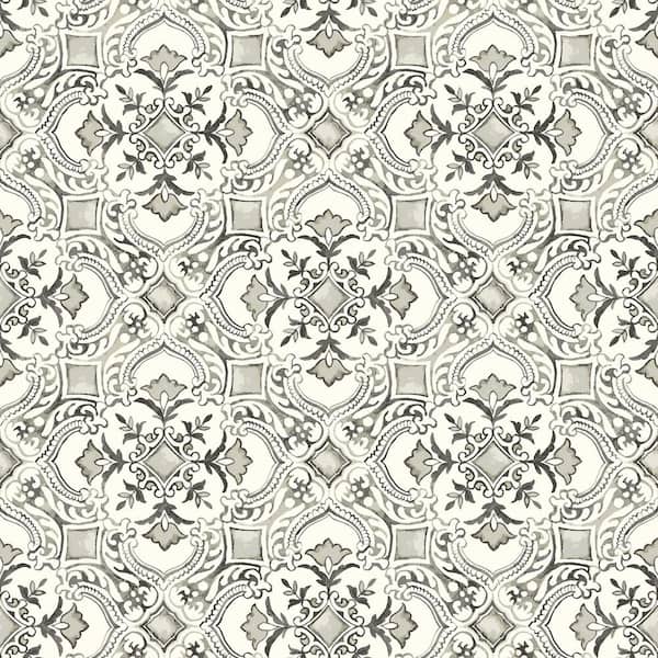 Chesapeake Marjoram Black Pre-Pasted Non-Woven Wallpaper Sample