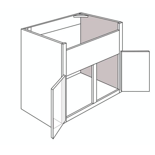 Hampton Bay Denver White Painted Shaker Stock Assembled Farm Sink Base Kitchen Cabinet (36 in. x34.5 in x24 in)