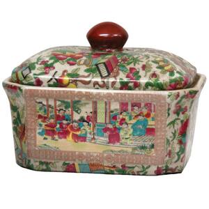 5 in. Porcelain Decorative Vase in Red