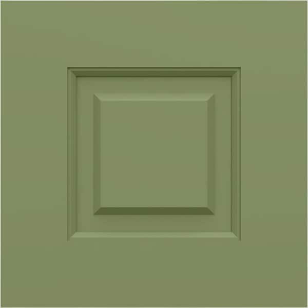 12 in. W x 12 in. H EnduraCore Composite Raised Panel Shutters Sample, Moss Green