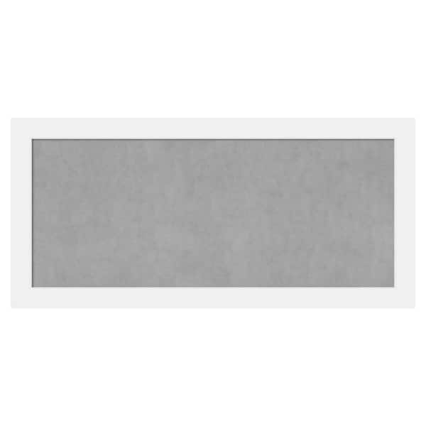 Amanti Art Corvino White 53 in. x 25 in. Framed Magnetic Board
