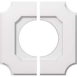 1 in. P X 8-1/4 in. C X 14 in. OD X 7 in. ID Locke Architectural Grade PVC Contemporary Ceiling Medallion, Two Piece