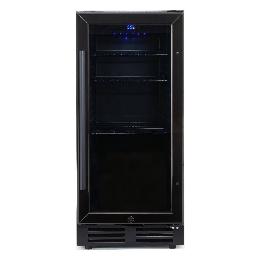 15 in. Single Zone 130-Cans Beverage Cooler in Black With 3 Adjustable Shelves and Tempered Glass Door price history on PriceWatchPro