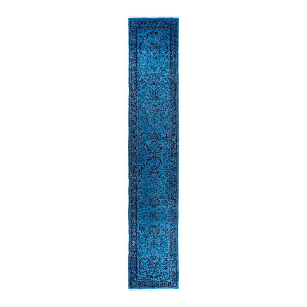Overdyed Blue 3 ft. x 15 ft. Solid Wool Indoor Runner Rug price history on PriceWatchPro