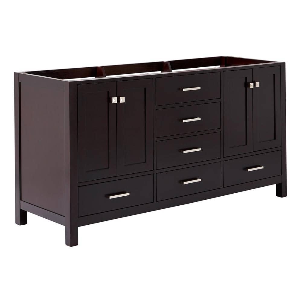 Espresso 66'' Double Freestanding Bathroom Vanity Base