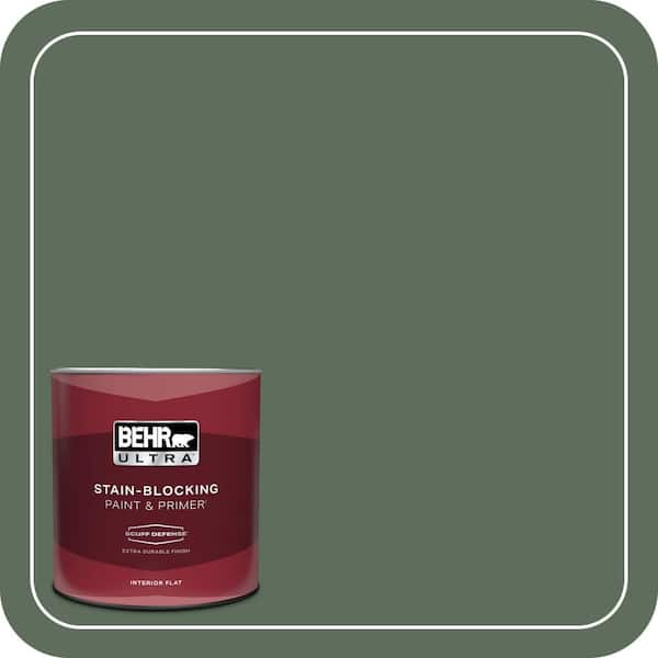 BEHR ULTRA 1 qt. #N400-6 Terrarium Extra Durable Flat Interior Paint & Primer