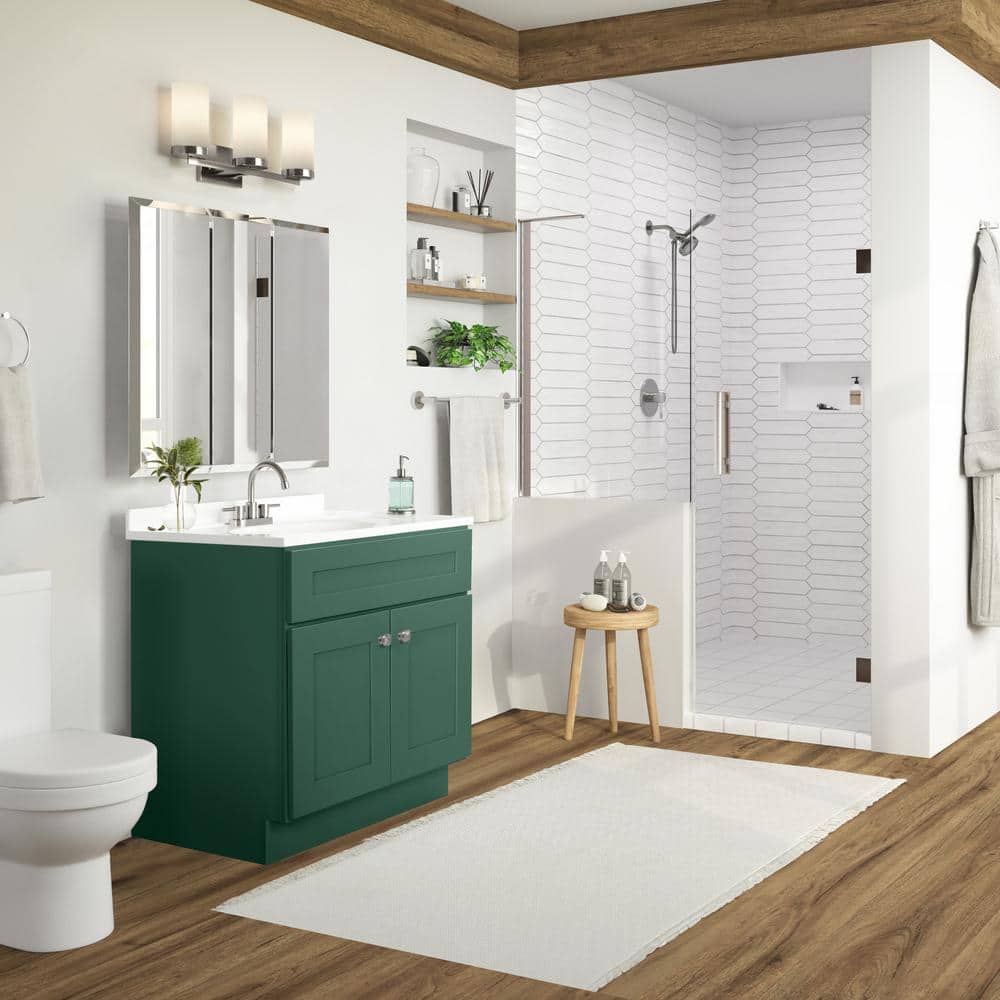 Hunter Green 30-inch Freestanding Wood Vanity Cabinet