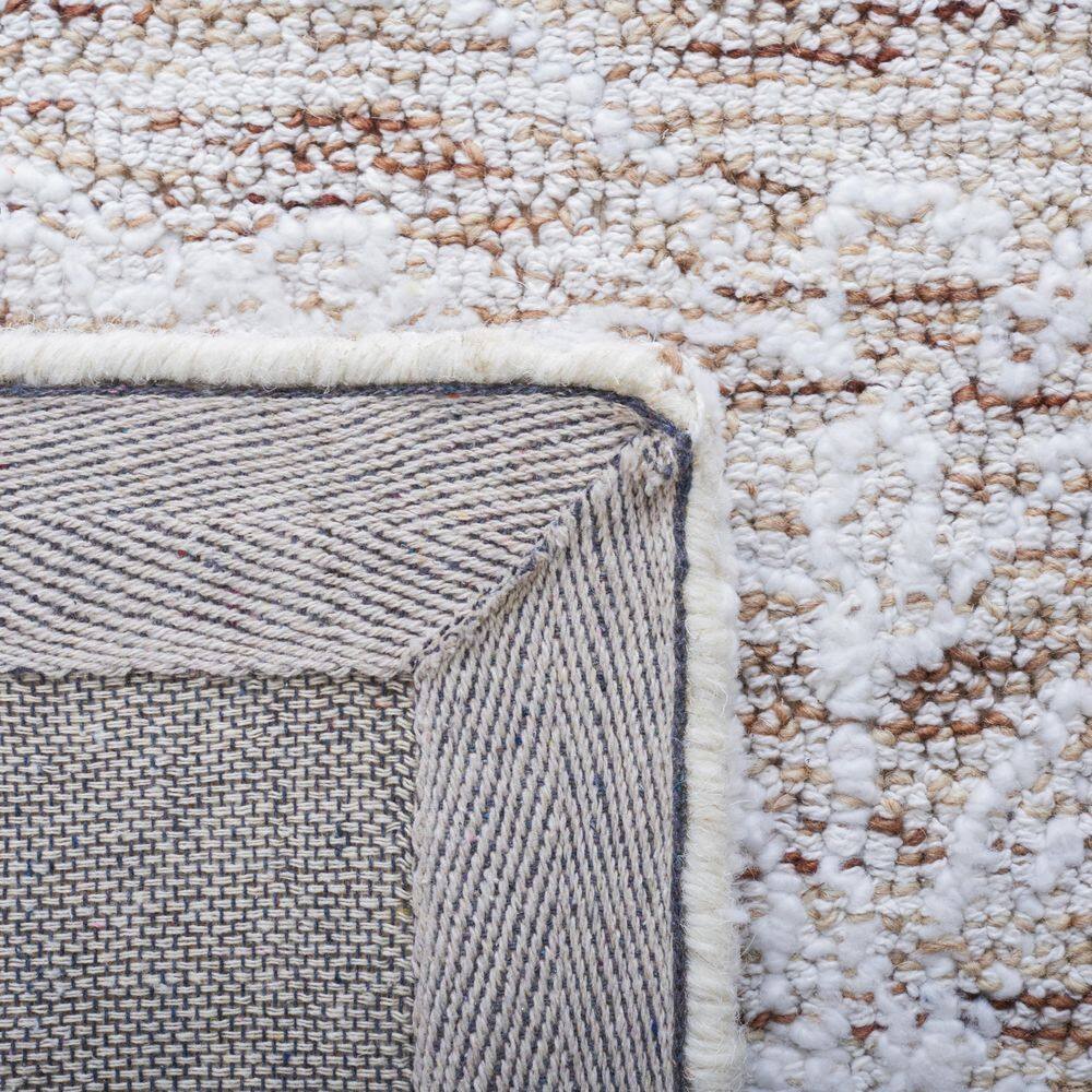 Ivory and Beige Hand-Tufted Wool Rectangular Area Rug