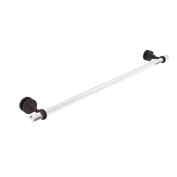 Allied Brass Pacific Grove Collection 30 in. Over-the-Door Single Towel Bar in Venetian Bronze with Twisted Accents
