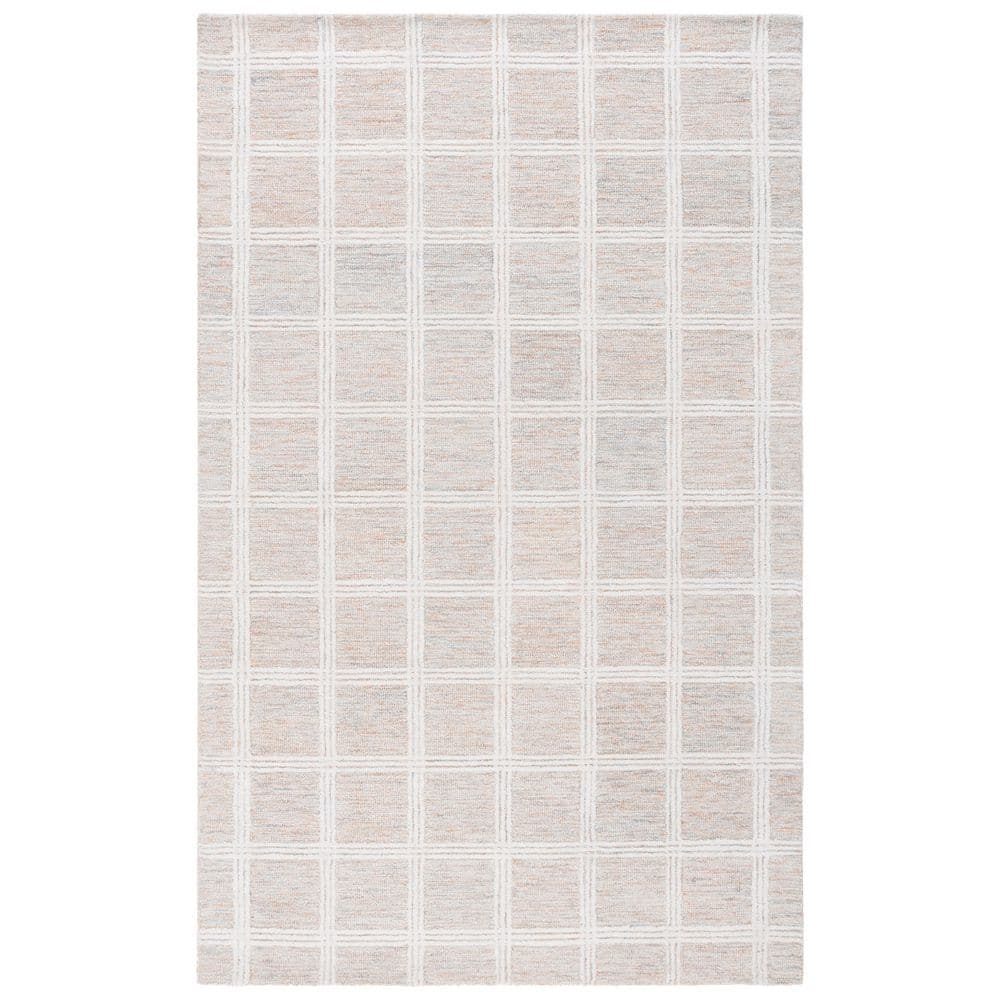 Pine 5 ft. x 8 ft. Rust/Ivory Solid Geometric Area Rug price history on PriceWatchPro