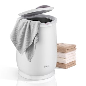 20 L Electric Plug-in Single Bathroom Towel Warmer Bucket Spa Towel Heater Auto Shut Off White