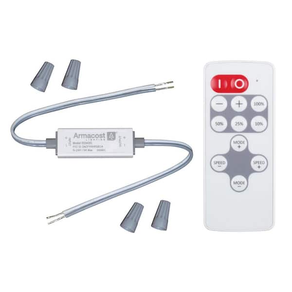 Slimline White or Single Color LED Strip Light Remote Control