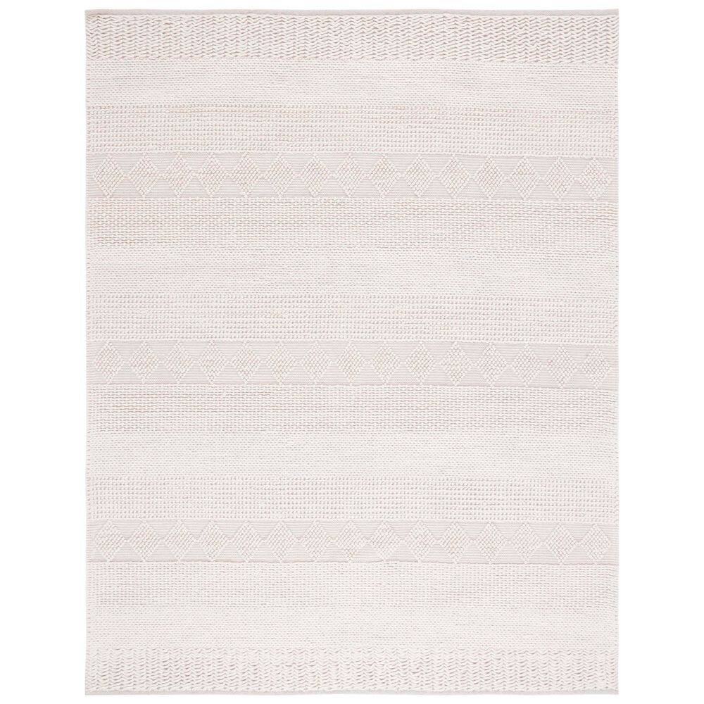 SAFAVIEH Natura 8 ft. x 10 ft. Ivory Diamond Striped Area Rug NAT218A-8 ...