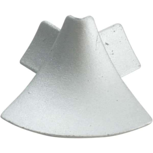 T-COVE 0 in. D x  0.63 in. W x 0 in. L Connection Wall/Flr Ext Crnr Aluminum Anodized Silver Molding and Transition Trim