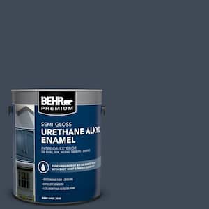1 gal. #PPU14-20 Starless Night Urethane Alkyd Semi-Gloss Enamel Interior/Exterior Paint