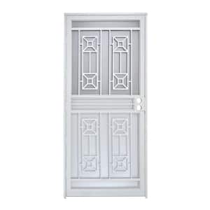 Craftsman 32 in. x 80 in. Universal/Reversible Hinging Steel White Security Storm Door