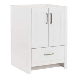Westcourt 24 in. W x 22 in. D x 34 in. H Bath Vanity Cabinet without Top in White