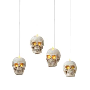 Floating Halloween Skull Candles with Remote, Timer (Set of 4)