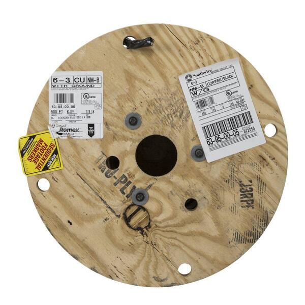 thumbnail image 2 of 85 Ft 6/3 NM-B Copper Wire Cable With Ground – Non-Metallic Sheathing 2 of 4