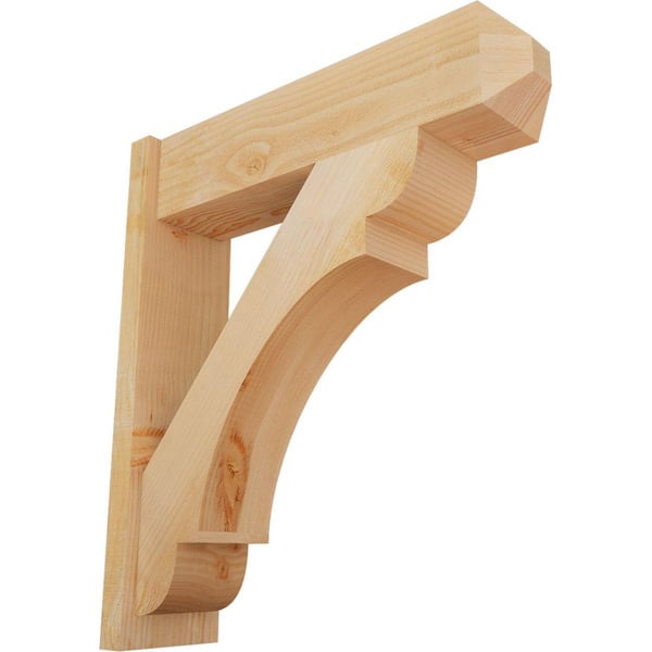 Ekena Millwork 8 in. x 34 in. x 30 in. Olympic Craftsman Rough Sawn Douglas Fir Outlooker