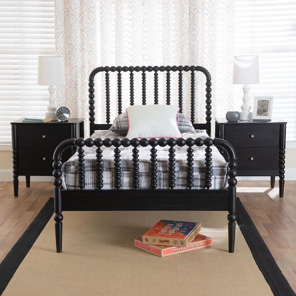 Lucera 3-Piece Black Wood Full Bedroom Set