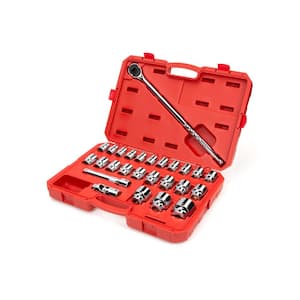 3/4 in. Drive 12-Point Socket and Ratchet Set 19 mm to 50 mm (27-Piece)