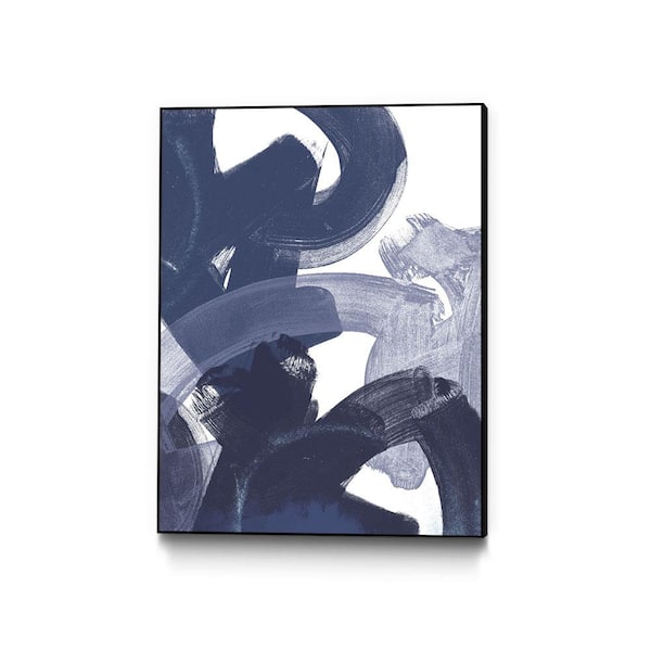 Unbranded 18 in. x 24 in. "Blue on Blue I" by June Erica Vess Framed Wall Art