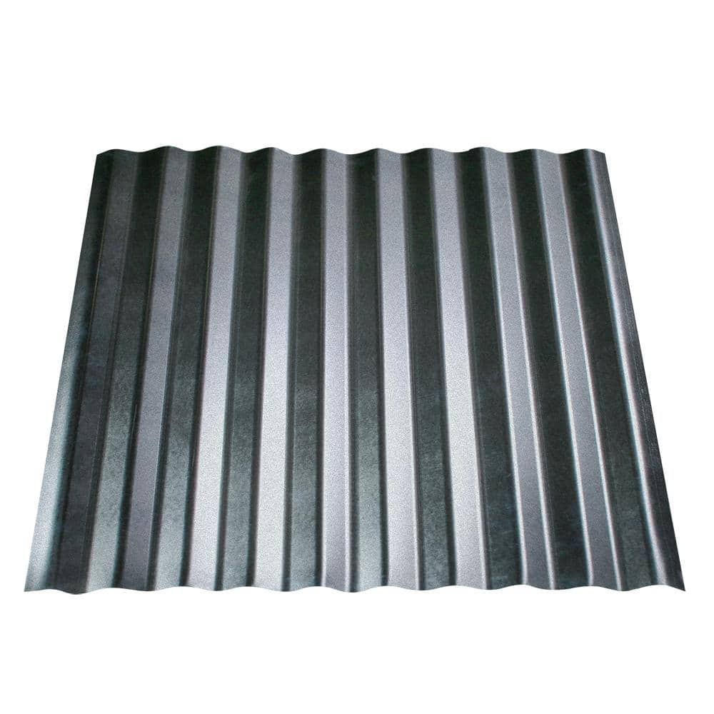 Metal Sales 10 Ft X 2 1 2 In Corrugated Metal Roof Panel In Galvalume Hd2141910 The Home Depot