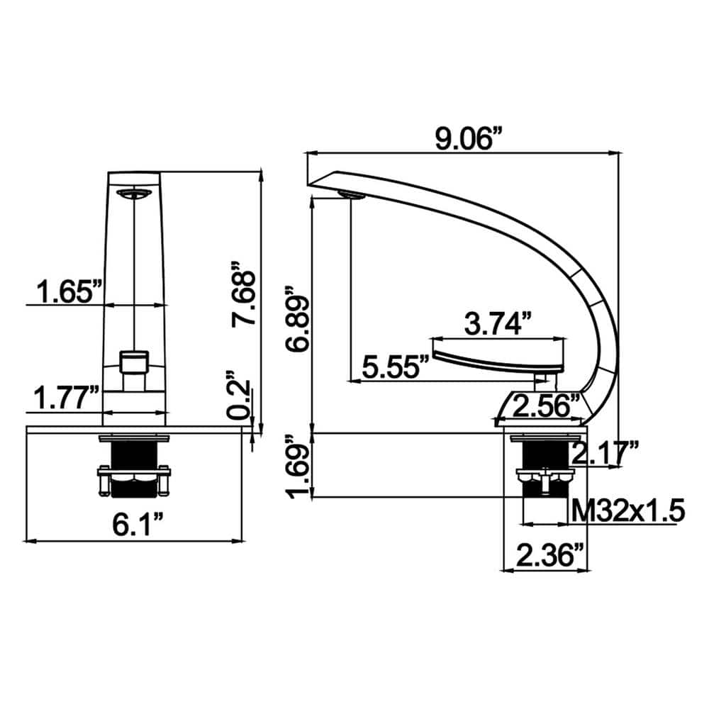 Matte Black Single-Handle High Arc Bathroom Faucet
