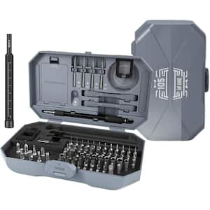 105 in. 1 Compact Screwdriver Set with Opening Pry Tool in Gray