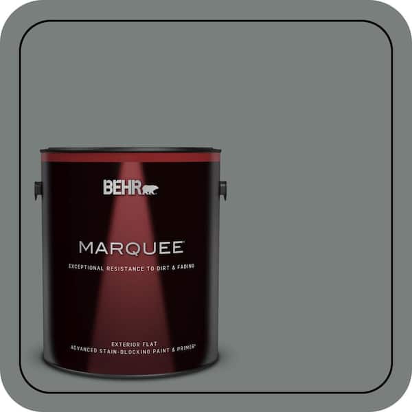 BEHR MARQUEE 1 gal. #PPU25-18 Shutter Gray Flat Exterior Paint & Primer