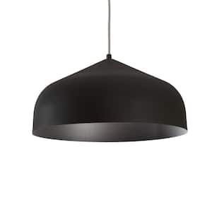 Helena 60-Watt 1-Light Black/Black Pendant Light