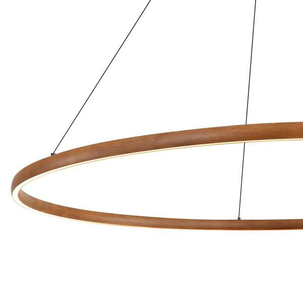 Golden Lighting - Veritas 1-Light Dimmable Integrated LED Driftwood Chandelier for Bedroom, Dining, Foyer, Hall, Kitchen, Living