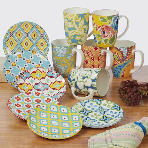 Patterned crockery on sale