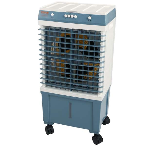 1400 CFM of 3-Speeds Portable Evaporative Cooler for 550 sq. ft. 84° Oscillating, 5 Gal. Indoor/Outdoor Use FCC Listed