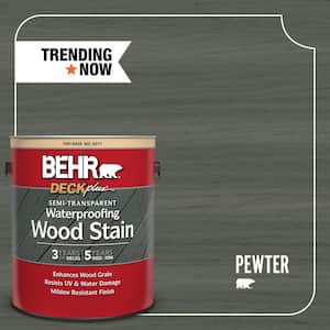1 gal. #ST-131 Pewter Semi-Transparent Waterproofing Exterior Wood Stain