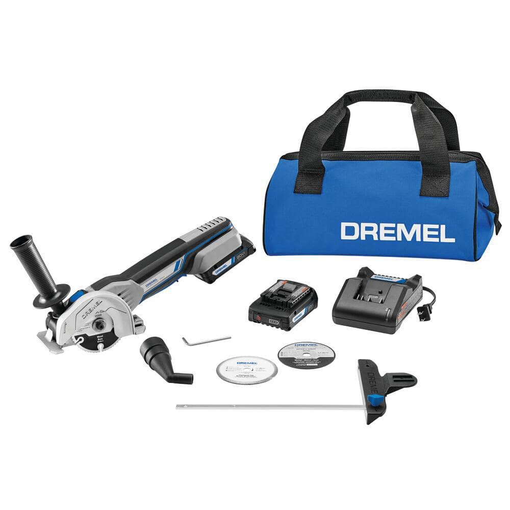 Dremel Ultra-Saw 20V MAX Cordless Compact Saw Tool with Ultra-Saw in.  Premium Carbide Wood and Plastic Cutting Wheel US20V02+US50001 The Home  Depot