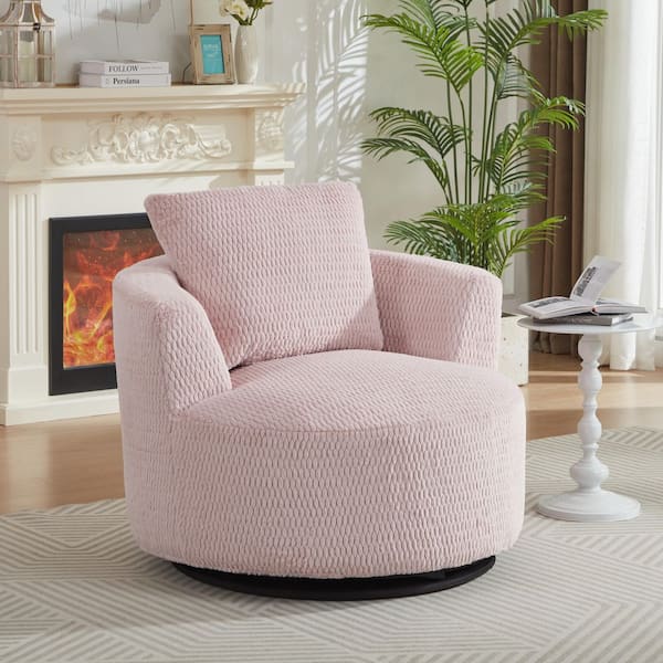 Seafuloy Pink Club Chair with Ottoman, Modular Accent Char, Lounge