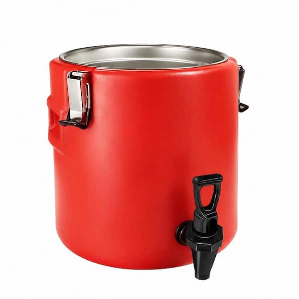2.6 Gallon Insulated Beverage Dispenser 304 Stainless Steel Interior Spout 11 x 13.39 in. Camping 10L/2.6