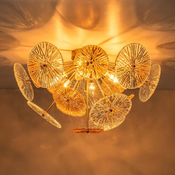 Gold spotlight with crystal pendants - Mod. Spotlights 461-F