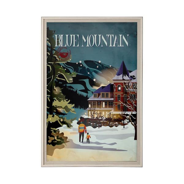 Blue Mountain Go Series 1 Brown Framed Wall Art 61.5 in. x 41.5 in.