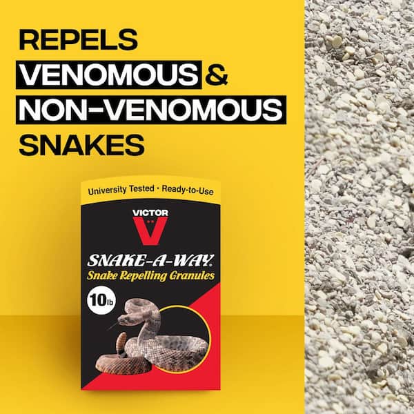 Snake-A-Way 10 LB Repellent Granules for Garter Snakes, Rattlesnakes, and more - 1.25 Acres of Protection