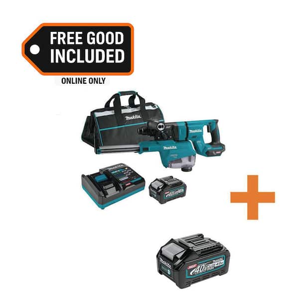 40V max XGT Brushless 1-1/8 in. Rotary Hammer (D-Handle) Kit, AFT, AWS Capable (4.0Ah) with XGT 4.0Ah Battery