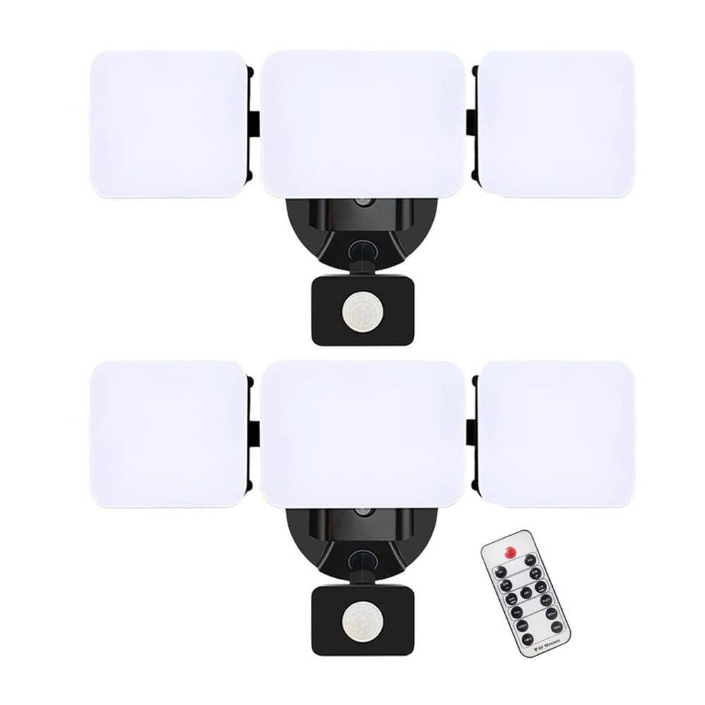 28-Watt Equivalent 2800 Lumen 120° Black Motion Sensing Dusk to Dawn LED Flood Light Tunable White 2-Pack price history on PriceWatchPro