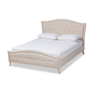 Home Decorators Collection Biscuit Beige Upholstered Platform Queen Bed  with Square Headboard B270-QM079 - The Home Depot