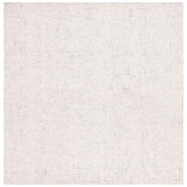 SAFAVIEH Abstract Light Gray/Ivory 6 ft. x 6 ft. Contemporary Marble Square Area Rug