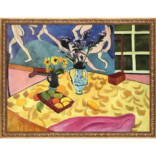 LA PASTICHE Still Life with Dance by Henri Matisse Versailles Gold Framed People Oil Painting Art Print 33.5 in. x 43.5 in.